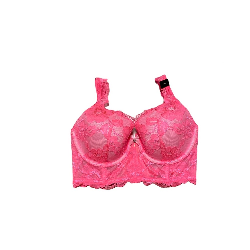 Victoria’s Secret Body By Victoria Lined Demi Bra 32DD Lace Bustier Lingerie NEW